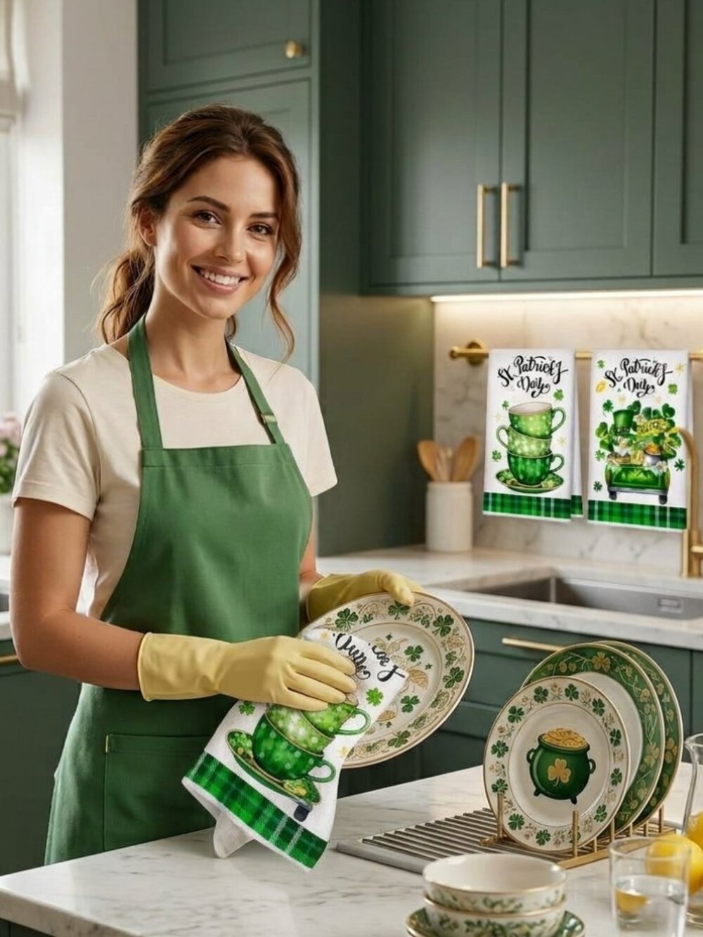 6pcs Kitchen Towel - St. Patrick's Day